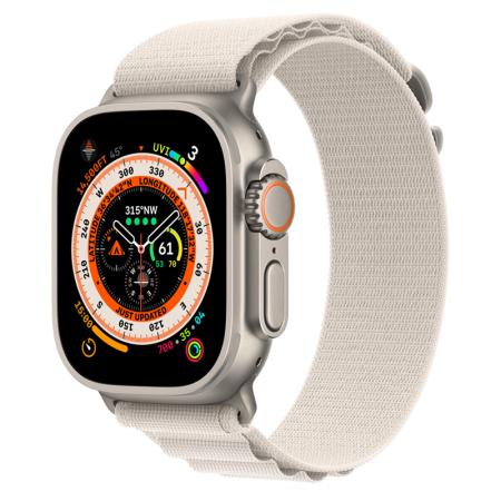 Apple Watch Ultra GPS + Cellular 49mm Cũ Viền Titanium Dây Alpine size M/L