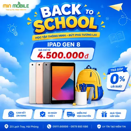 Back To School iPad Gen 8 cũ giá rẻ