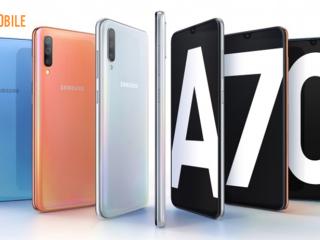 Samsung ra mắt Galaxy A70. Màn hình 6,7inch lớn hơn S10+, 3 camera 32MP, Pin 45000mAh và cảm biến vân tay trong màn hình giọt nước (20:9) thiết kế Infinity-U