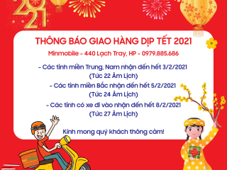 Thông báo về lịch giao hàng trước Tết Nguyên đán 2021