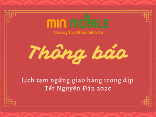THÔNG BÁO: Tạm ngừng giao hàng trong dịp Tết Nguyên Đán 2020