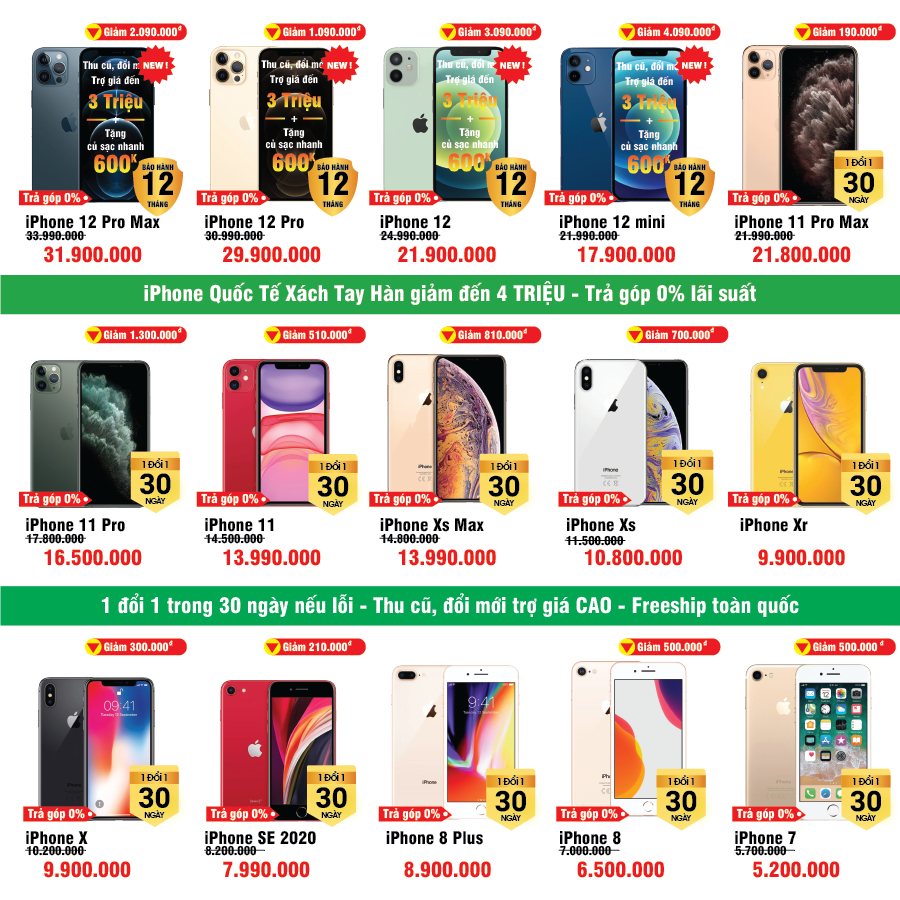 Mua điện thoại iPhone xách tay giá rẻ tại Hải Phòng
