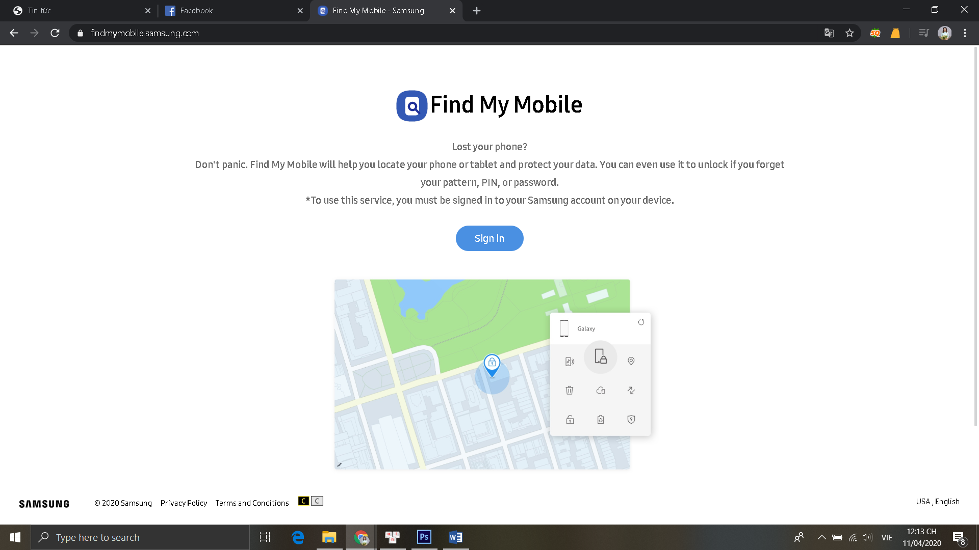 Trang web giúp định vị thiết bị của bạn