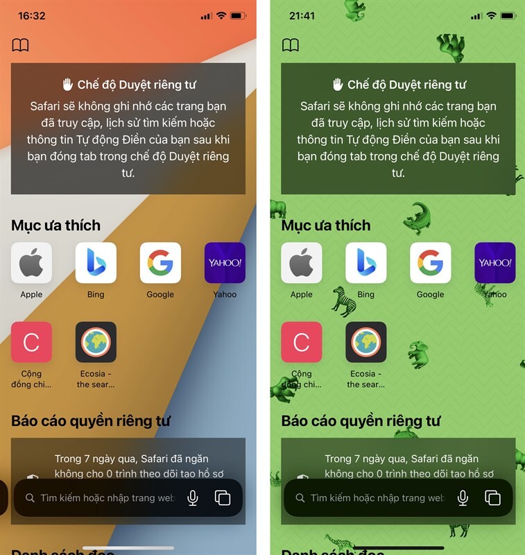 Giao diện Safari trên iOS 15 có nhiều thay đổi
