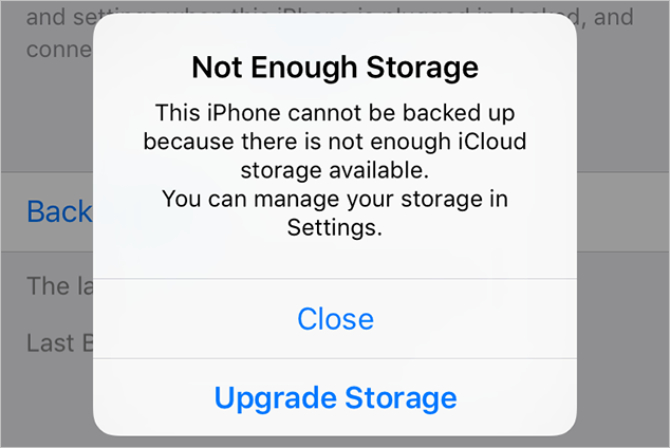 Bộ nhớ iCloud bị đầy