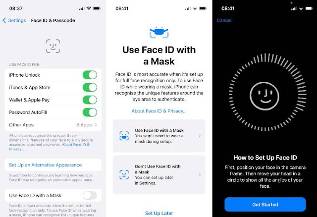 Cách cài FaceID với khẩu trang
