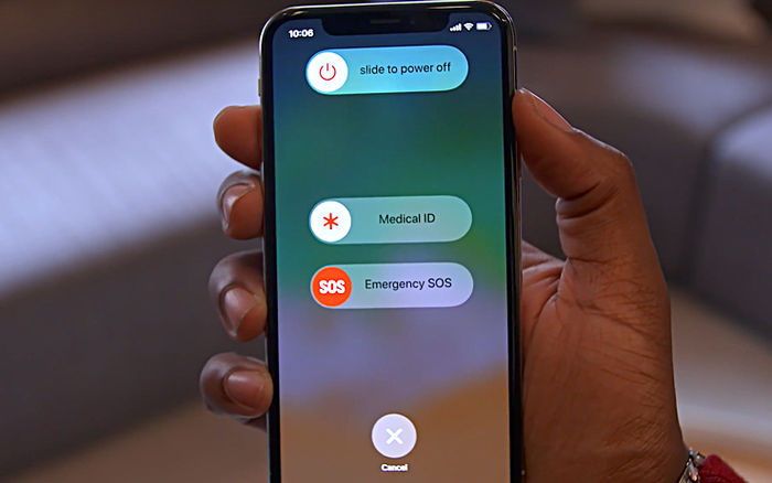 Restart iPhone X