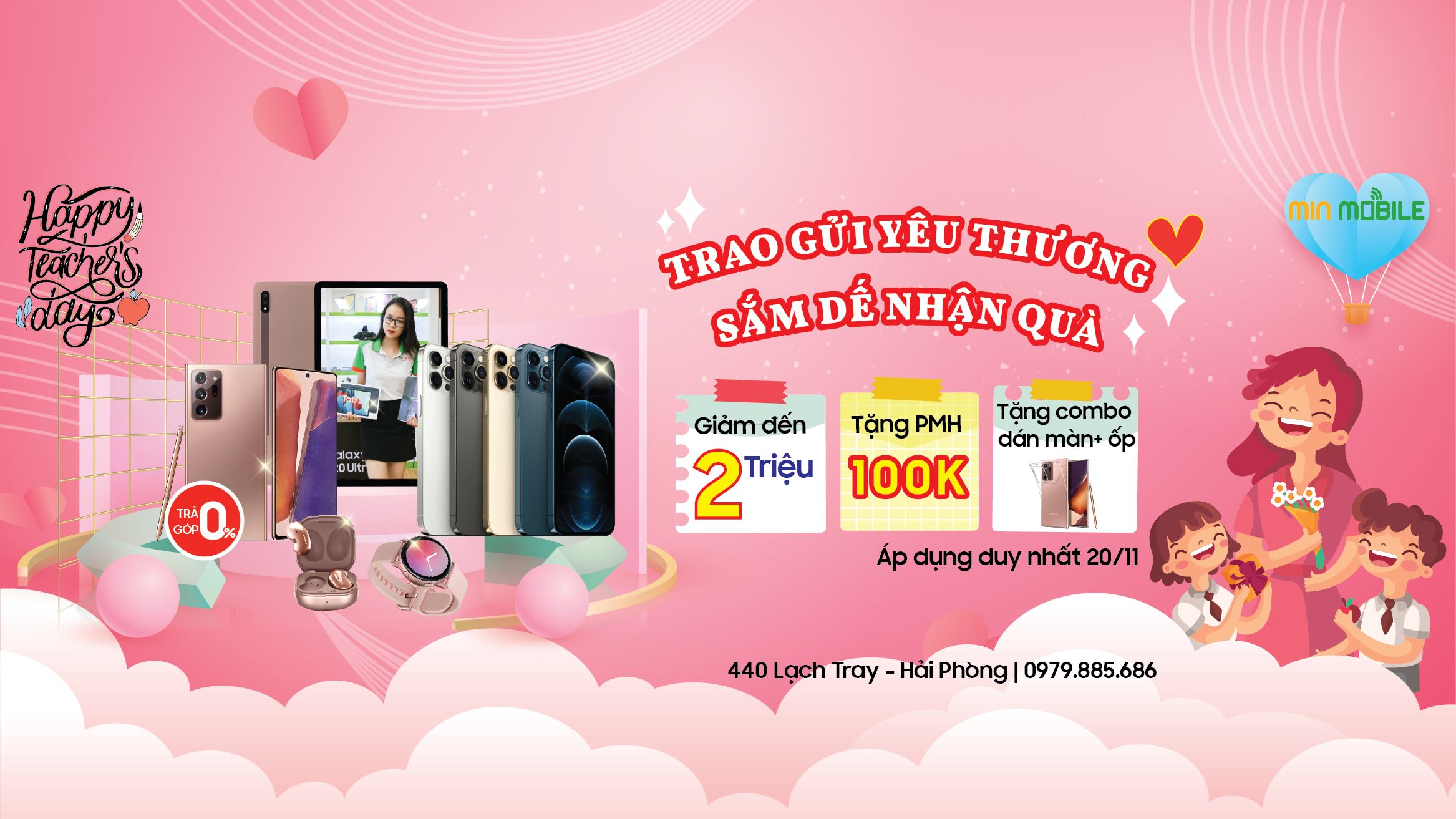 Chương trình khuyến mãi nhân ngày 20/11 tại MinMobile