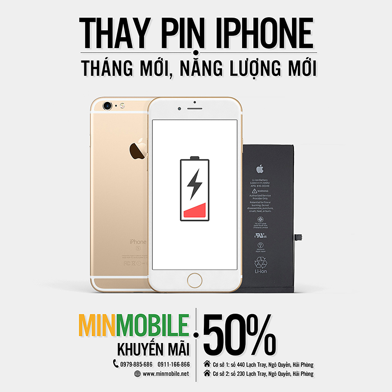 Thay pin giảm giá 50%