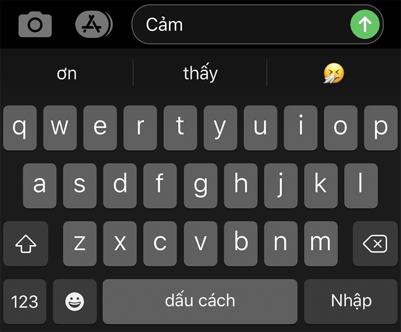 Bàn phím tiên đoán hệ điều hành ios 13