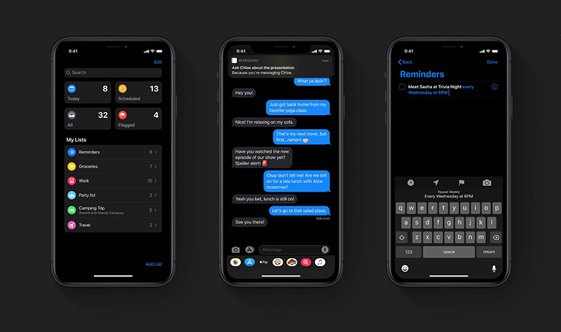 Ứng dụng Lời nhắc giao diện mới dễ sử dụng hơn hệ điều hành iOS 13