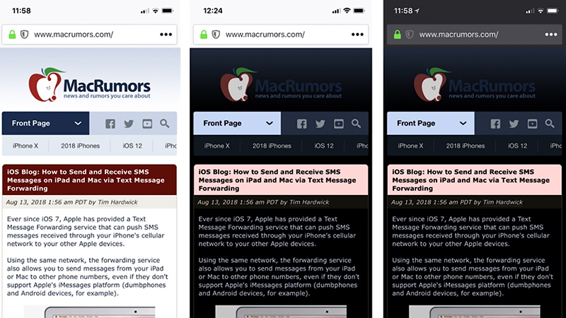 Trình duyệt Firefox chế độ Dark Mode trên iPhone Hàn Quốc
