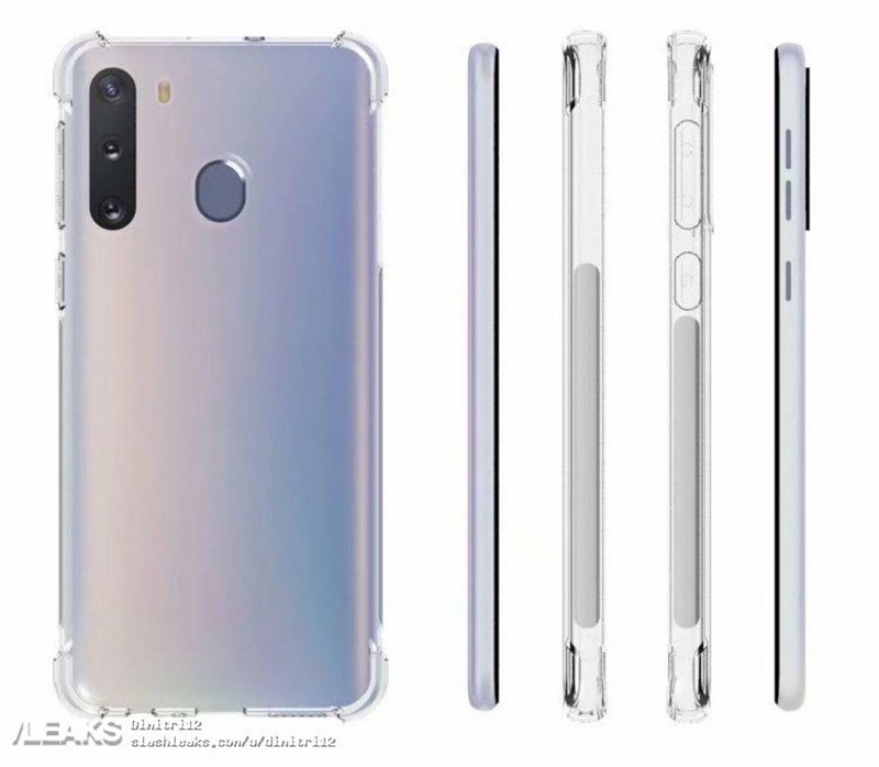 Thiết kế mặt lưng của Galaxy A21s 
