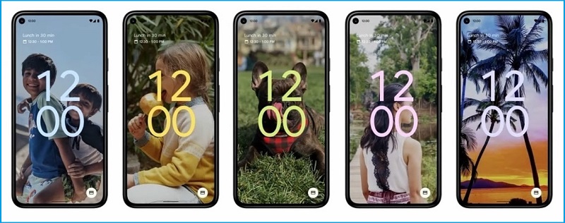 Giao diện của Android 12 sẽ tự động lọc màu chủ đạo của hình nền 