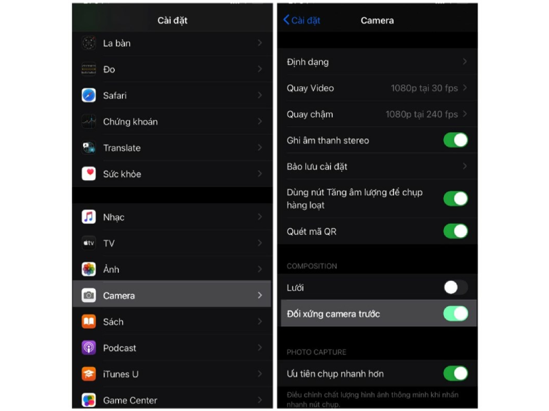 Lật ảnh khi chụp bằng camera trước là một trong những tính năng cực hay trên iOS 14