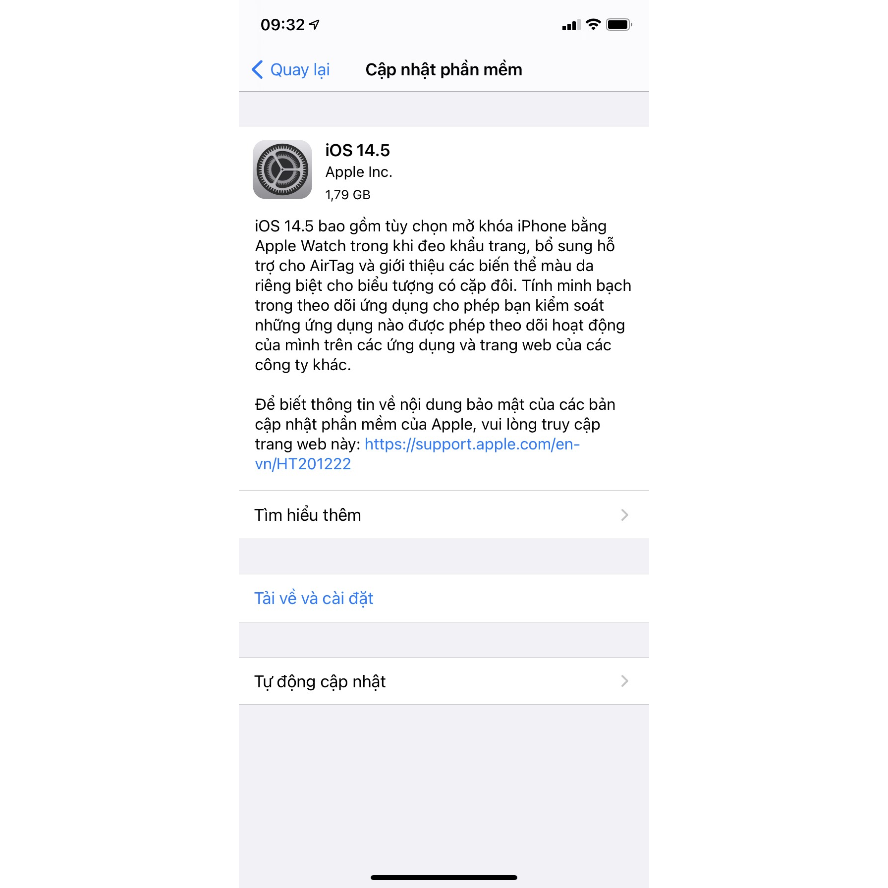 Cách cập nhật phiên bản iOS 14.5