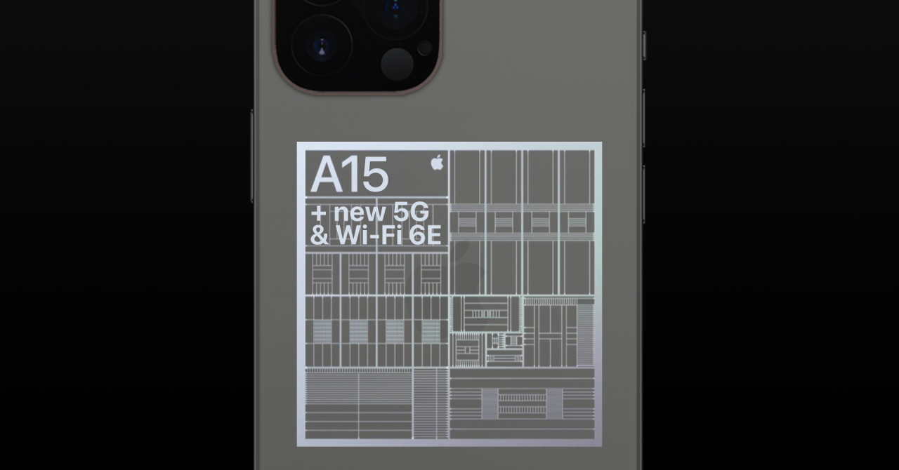 Kích thước con chip A15 Bionic tăng