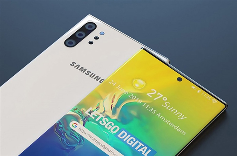 camera đục lỗ của samsung galaxy note 10