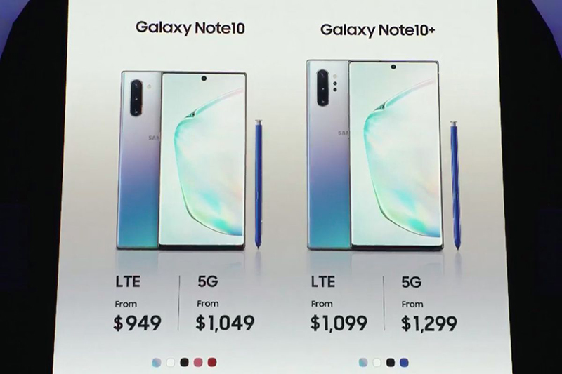 4 phiên bản samsung galaxy note 10 và note 10+
