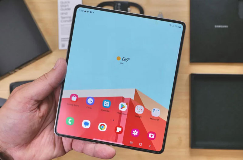 Màn hình hiện đại của Galaxy Z Fold5 bản Hàn 256Gb