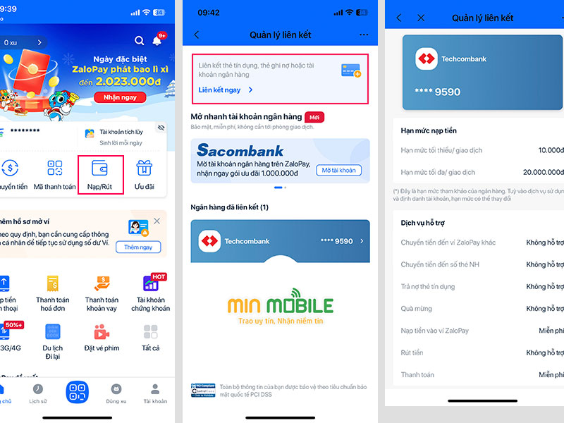 Nạp tiền vào ví Zalo Pay qua app Zalo