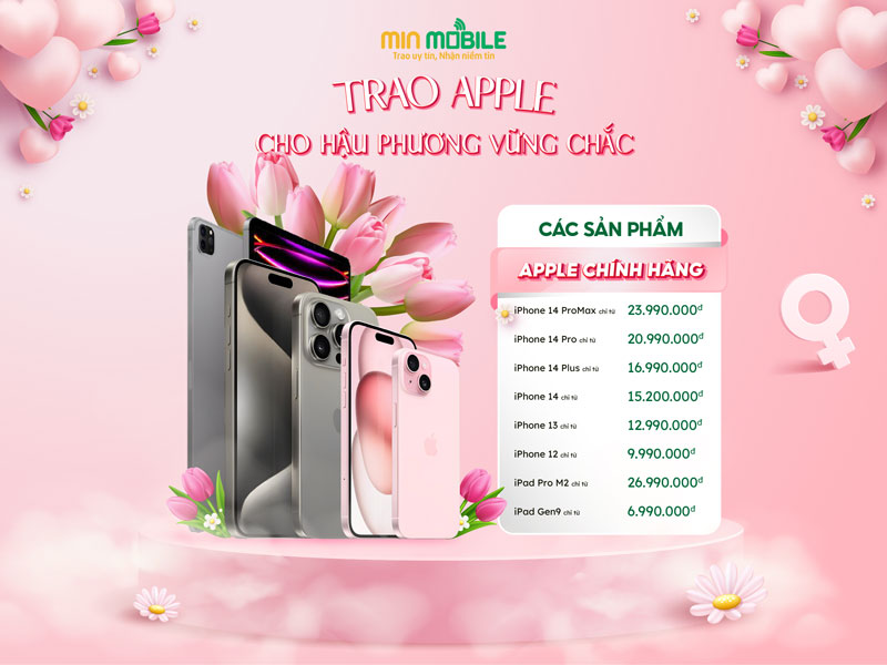 iPhone và iPad giảm giá dịp 20/10