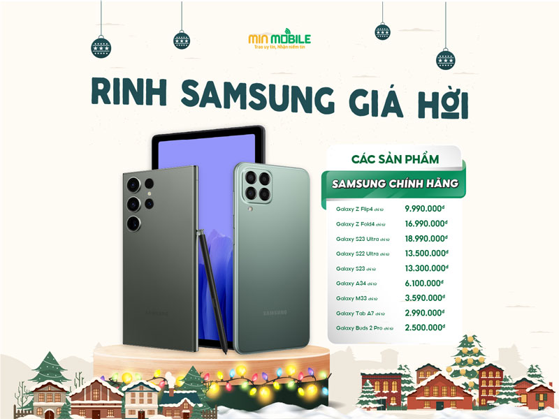 Điện thoại Samsung được giảm giá cực sâu nhân dịp Giáng Sinh