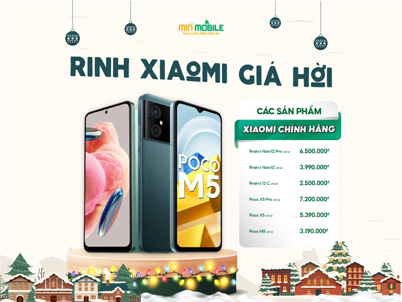 Điện thoại Xiaomi có giá cực mềm trong đợt sale Noel này