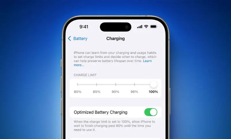 Các bật sạc pin tối ưu hóa trên iPhone 15 trở đi