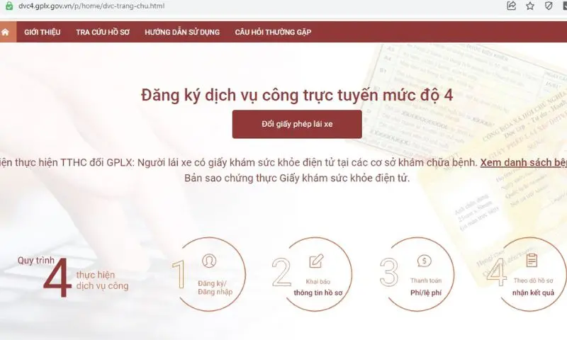 Truy cập vào cổng dịch vụ công 