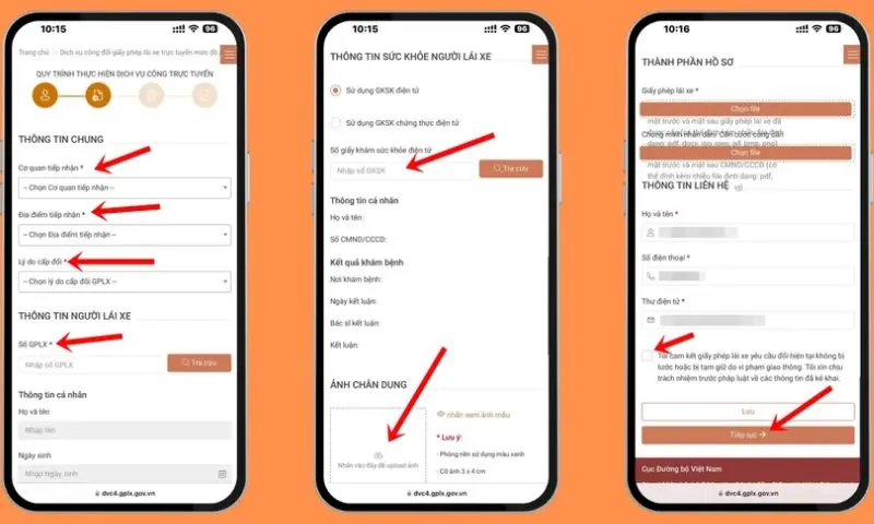 Các bước đổi giấy phép lái xe online